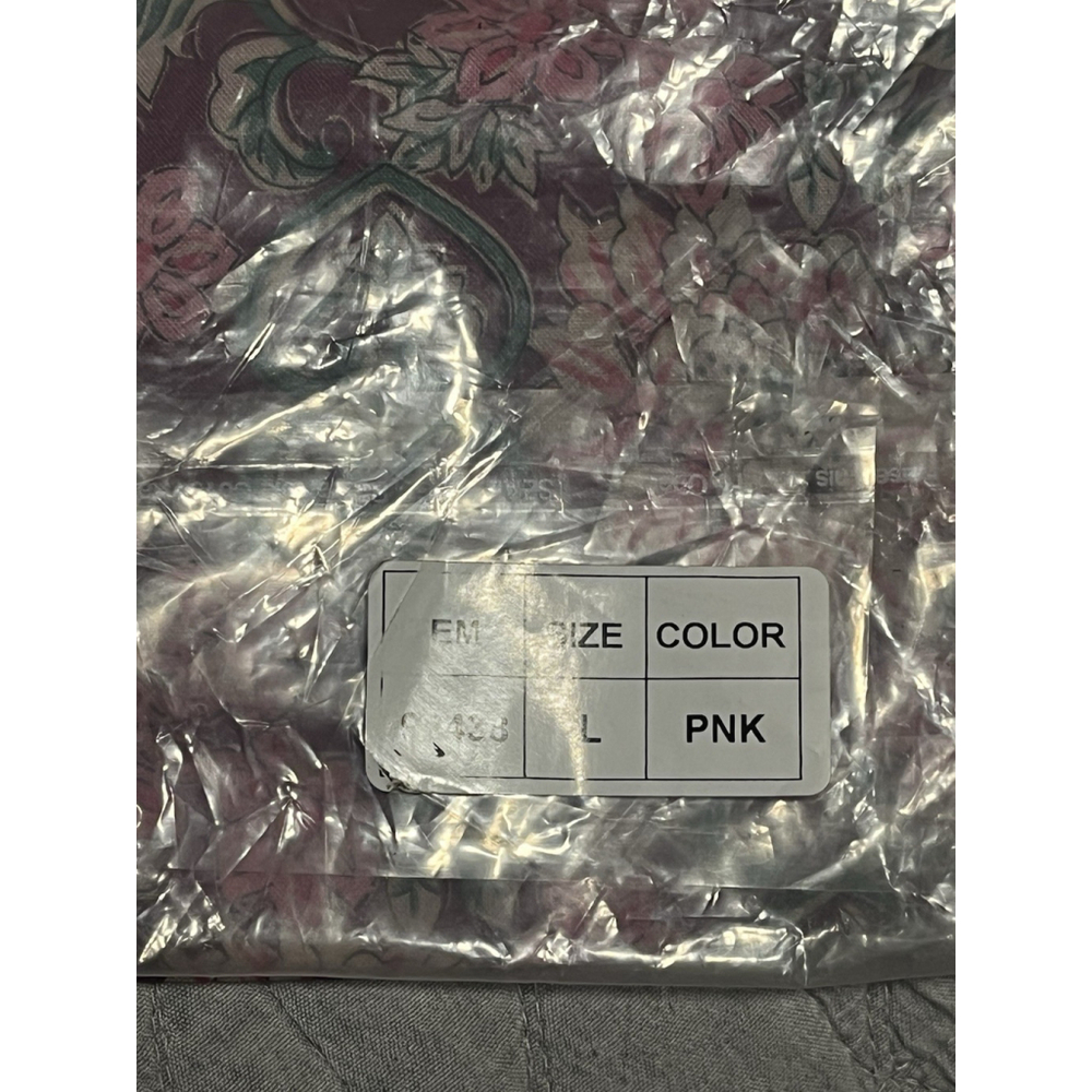 Vermont Country Store Maroon Floral Peasant Blouse Large - Picture 9 of 9